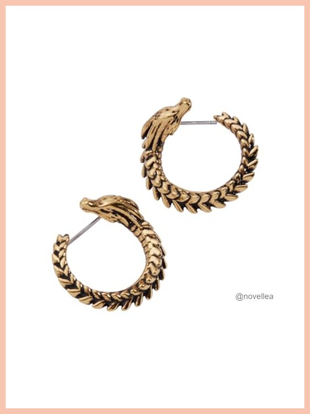 Nickel-Free Textured Dragon Hoop Earrings Hypoallergenic